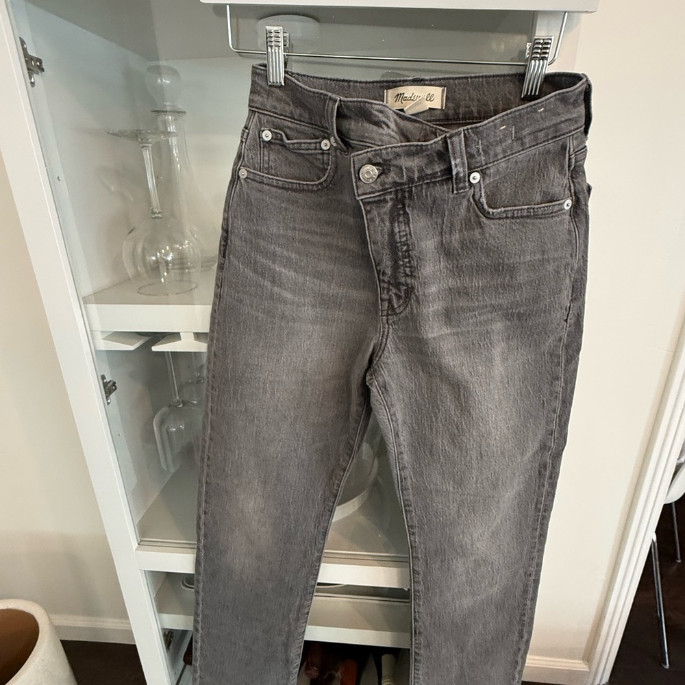 Madewell High Rise Gray Jeans
